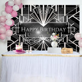 Lofaris Great Gatsby Sliver Geometric Birthday Backdrop